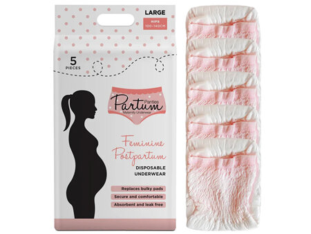 Partum Panties (large) - 5 per packet