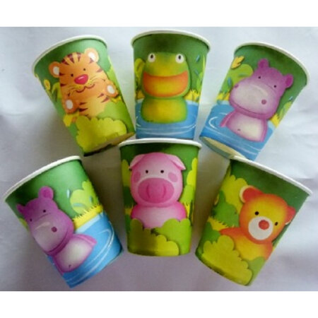 Party Animals Cups x 6