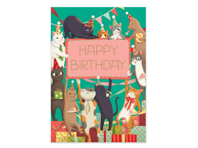 Party Cats Birthday Card | Roger la Borde