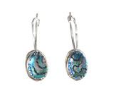 paua shell blue green lily griffin jewellery sea ocean hoop earrings handmade