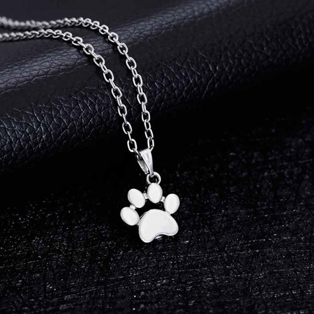 PAW PENDANT NECKLACE - SILVER
