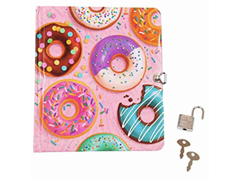 peaceable kingdom donut diary padlock keys