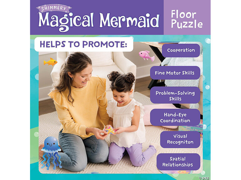 Peaceable Kingdom Floor Puzzle Magical Mermaid