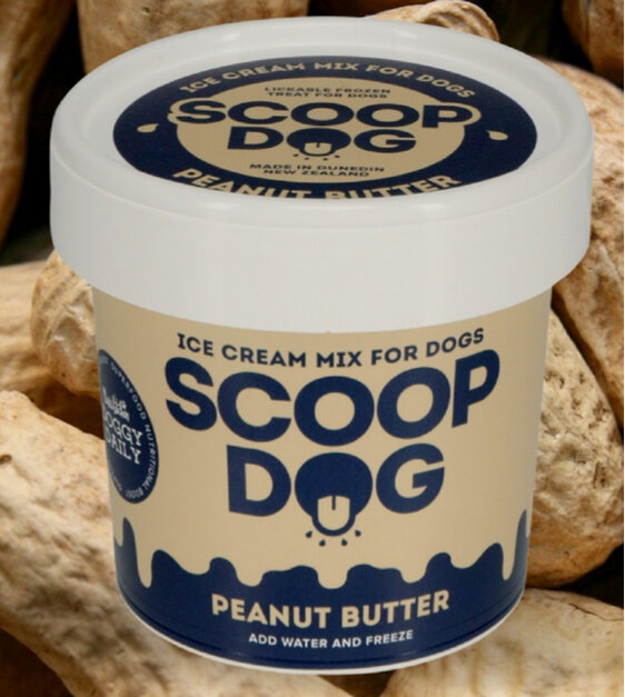 Peanut butter dog icecream