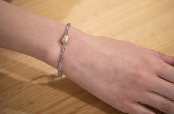 pearl and ametrine bracelet