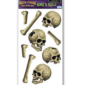 Peel and Place Skulls and Bones Stickers