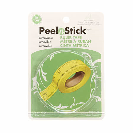 Peel 'N Stick Ruler Tape 1/2in x 10yds