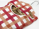 peg pouch gingham check coral with pegs