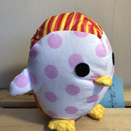 Penguin - Stripes with Pink dotted face
