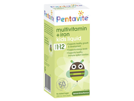 Pentavite Kids Multi Vitamin + Iron 200mL