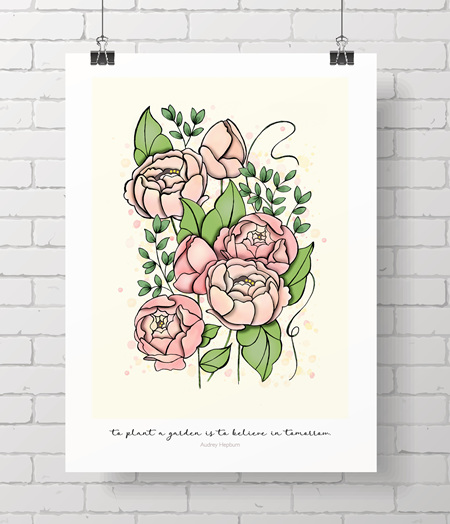 Peonies - One off limited print