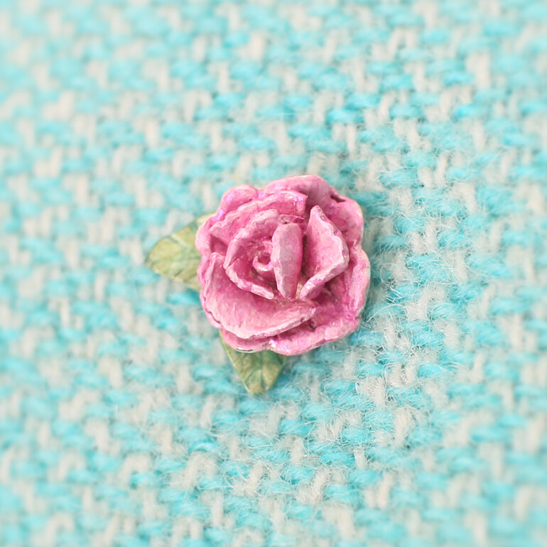 peony pink rose flower leaves silver lapel pin brooch lily griffin nz jewellery