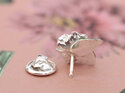peony pink rose flower leaves silver lapel pin brooch lilygriffin nz jewellery