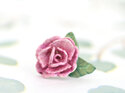 peony pink rose flower leaves sterling silver lapel pin brooch lily griffin nz