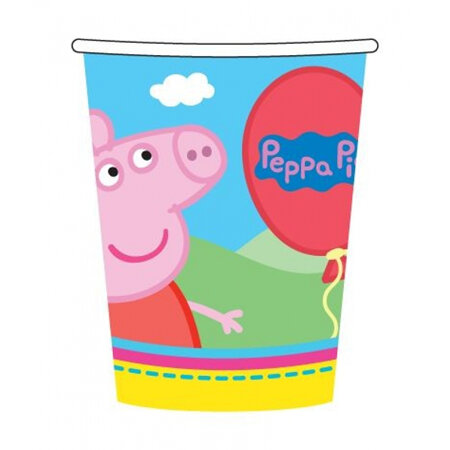 Peppa Pig cups x 8