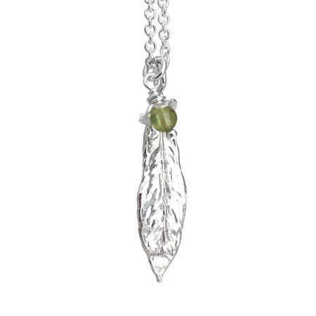 Peridot Leaf Necklace