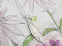 peridot rosehip sterling silver leaf nature pendant lilygriffin nz jewellery