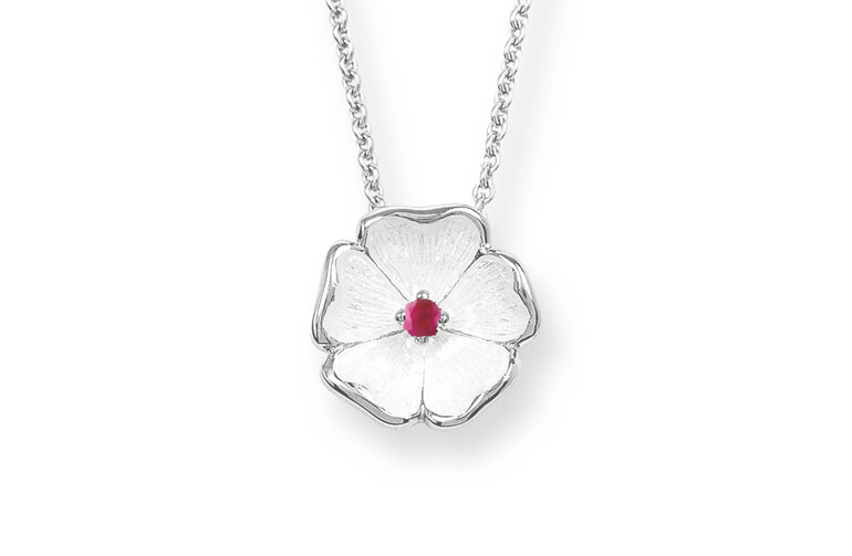 Periwinkle flower necklace