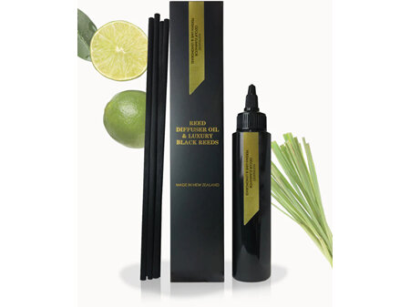 Persian lime & lemongrass Diffuser oil and luxury black reeds- odour eliminator