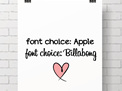 * Personalise a print with a name! *