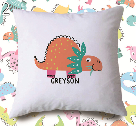 personalised dinosaur cushion