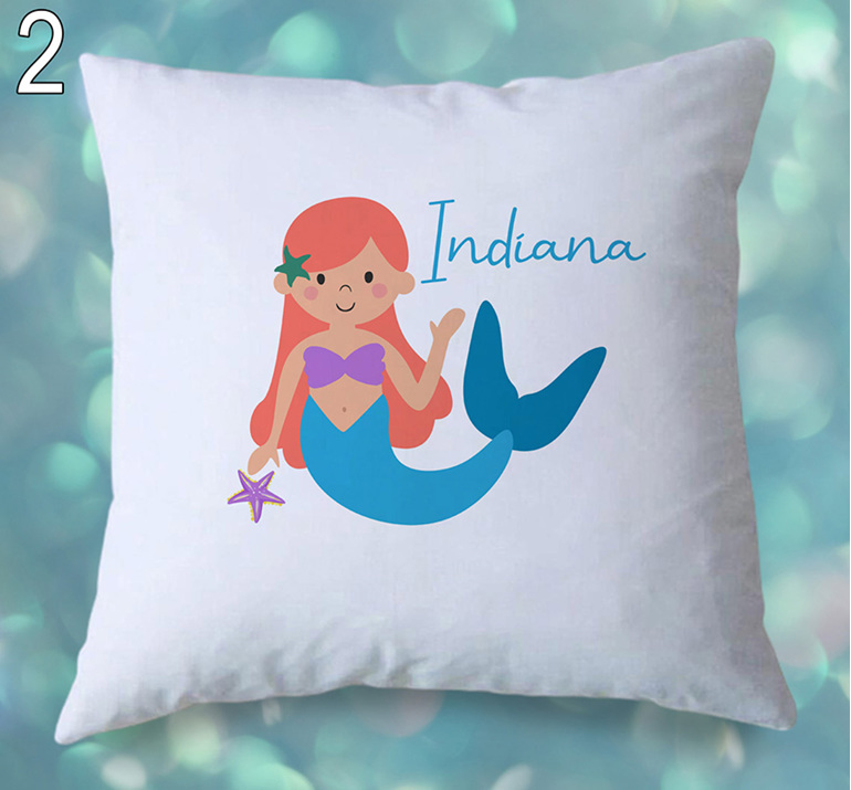 personalised mermaid cushion