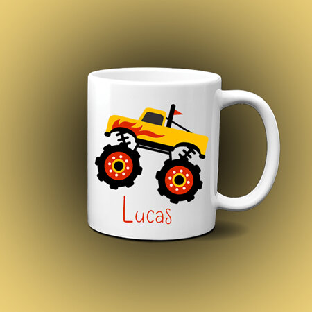 Personalised Monster Truck Mug for kids