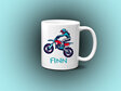 personalised motorcross mug for kids