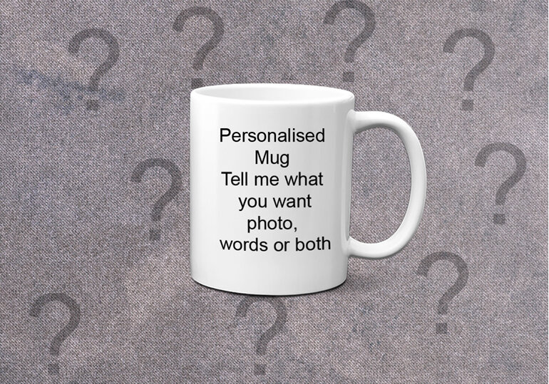 personalised mug with photos or words or both