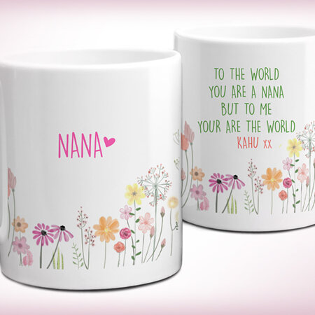 Personalised Nana / Mum Message  Mug