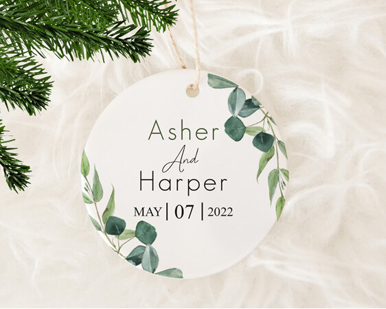 personalised ornament for a couple