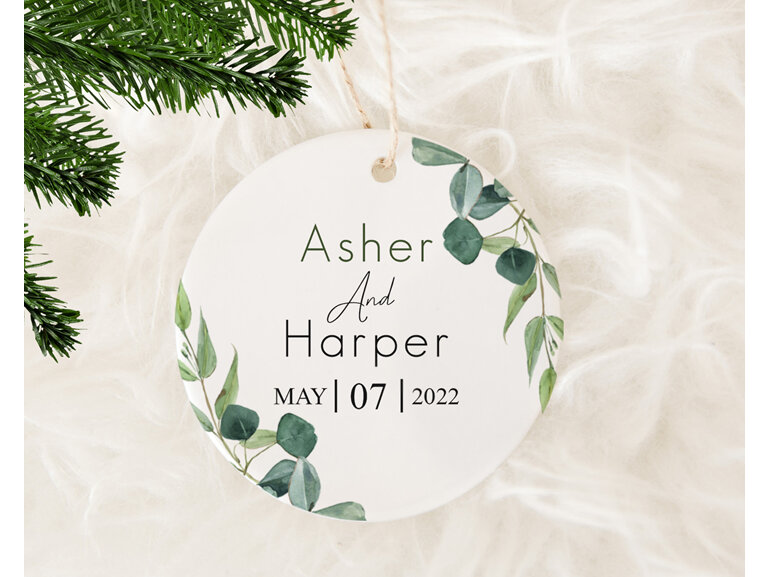 personalised ornament for a couple