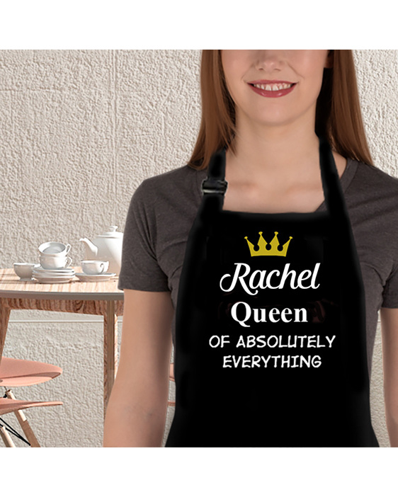 personalised Queen of everything apron