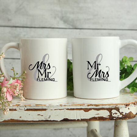 Personalised Wedding Mugs Fleming Design