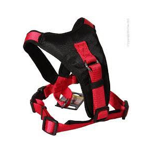 Pet One Comfy Padded Harness Red & Black