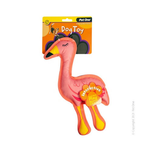 Pet One - Interactive Squeaky Flamingo