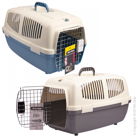 Pet One Plastic Cat Carry Cage Med