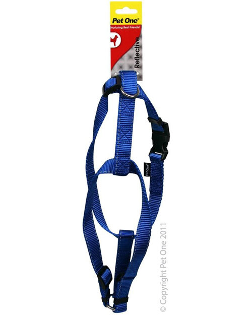 Pet One Reflective Harness - Blue