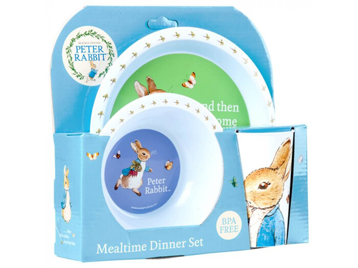 Peter Rabbit 3 Piece Dinner Set baby toddler feeding beatrix potter