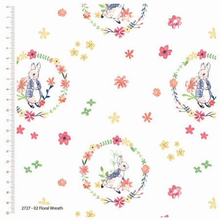 Peter Rabbit - Floral Wreath - White