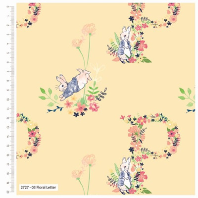 Peter Rabbit Flowers & Dreams - Floral Letter Yellow