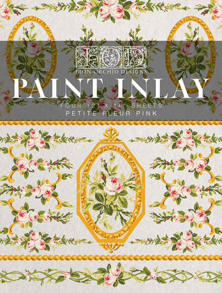 Petit Fleur Pink IOD Paint Inlay  (limited release)