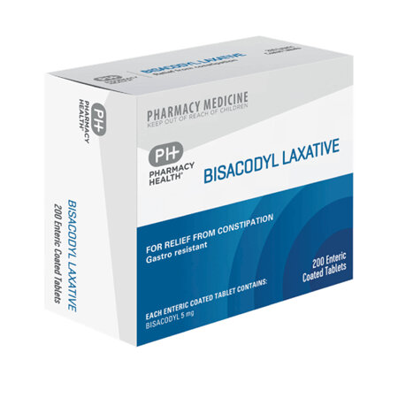 Pharmacy Health Bisacodyl Laxative  200's