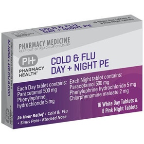 Pharmacy Health Cold and Flu Day and Night PE 24 Tablets
