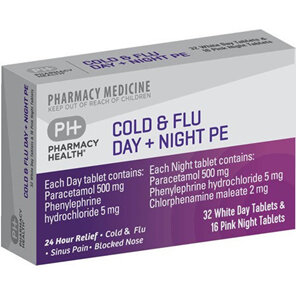 Pharmacy Health Cold and Flu Day and Night PE 48 Tablets