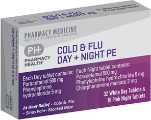 Pharmacy Health Cold & Flu Day + Night PE  48's