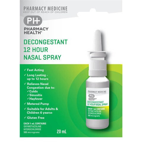 Pharmacy Health Decongestant 12HR Nasal Spray 20ml