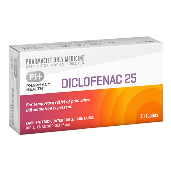 Pharmacy Health Diclofenac Sodium 25mg 30's