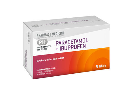 Pharmacy Health Paracetamol + Ibuprofen  72's