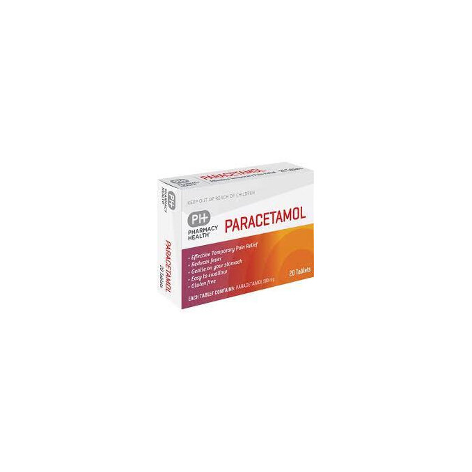 Pharmacy Health Paracetamol Tablets 500mg  20 Tablets